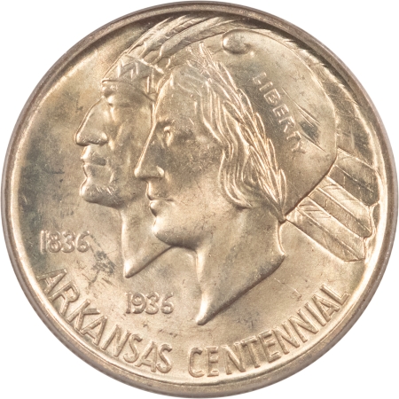 New Certified Coins 1937-D ARKANSAS COMMEMORATIVE HALF DOLLAR – PCGS MS-65, PREMIUM QUALITY!