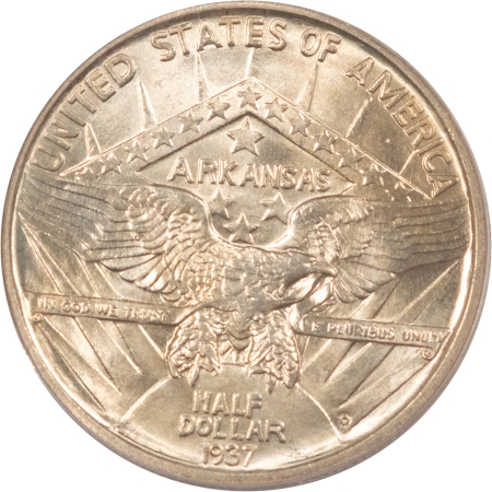 New Certified Coins 1937-D ARKANSAS COMMEMORATIVE HALF DOLLAR – PCGS MS-65, PREMIUM QUALITY!