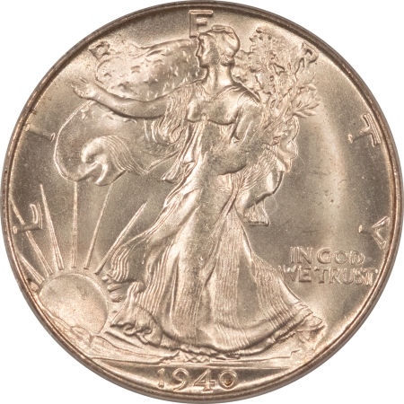 New Certified Coins 1940-S WALKING LIBERTY HALF DOLLAR PCGS MS-63 OLD GREEN HOLDER, PREMIUM QUALITY!