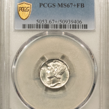 Mercury Dimes 1944-D MERCURY DIME – PCGS MS-67+ FB, PRISTINE!