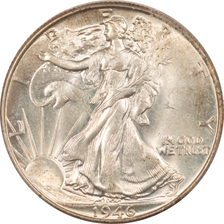 New Certified Coins 1946 WALKING LIBERTY HALF DOLLAR, DOUBLED DIE REVERSE – PCGS MS-65, FRESH GEM