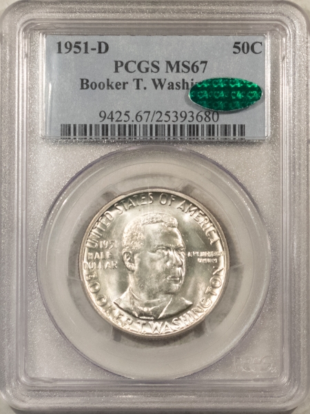 CAC Approved Coins 1951-D BTW COMMEMORATIVE HALF DOLLAR – PCGS MS-67, PQ+, TOUGH & CAC APPROVED!