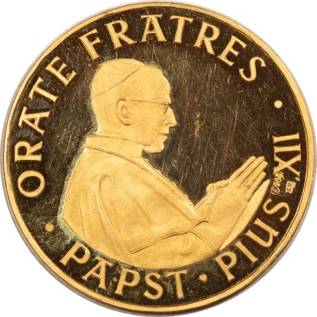 New Store Items 1958 VATICAN CITY POPE PIUS XII GOLD MEDAL 16 GRAMS 900 FINE GOLD .463 AGW PROOF