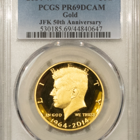 Modern Gold Commems 2014-W PROOF KENNEDY GOLD COMMEMORATIVE HALF DOLLAR 50TH ANNIV – PCGS PR-69 DCAM