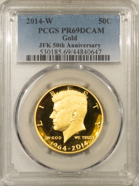 Modern Gold Commems 2014-W PROOF KENNEDY GOLD COMMEMORATIVE HALF DOLLAR 50TH ANNIV – PCGS PR-69 DCAM