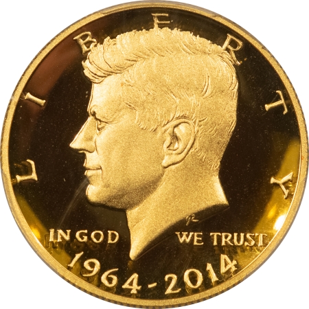 Modern Gold Commems 2014-W PROOF KENNEDY GOLD COMMEMORATIVE HALF DOLLAR 50TH ANNIV – PCGS PR-69 DCAM