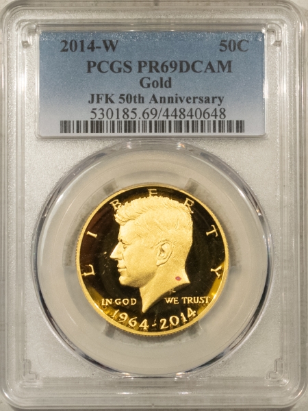 Modern Gold Commems 2014-W PROOF KENNEDY GOLD COMMEM HALF DOLLAR 50TH ANNIV – PCGS PR-69 DCAM, SPOT