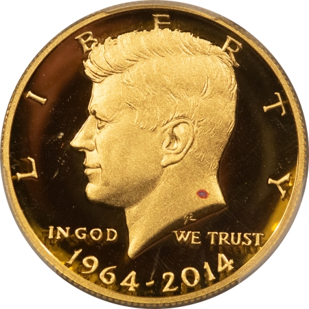 Modern Gold Commems 2014-W PROOF KENNEDY GOLD COMMEM HALF DOLLAR 50TH ANNIV – PCGS PR-69 DCAM, SPOT