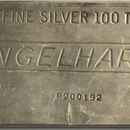 Bullion VINTAGE 100 TROY OZ .999+ FINE SILVER ENGELHARD STRUCK BAR P SERIES P200192