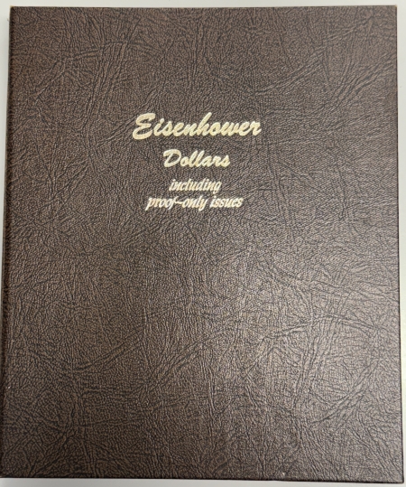 Eisenhower Dollars 1971-1978 32 COIN COMPLETE EISENHOWER DOLLAR SET W/SILVER BU/PR IN DANSCO ALBUM!