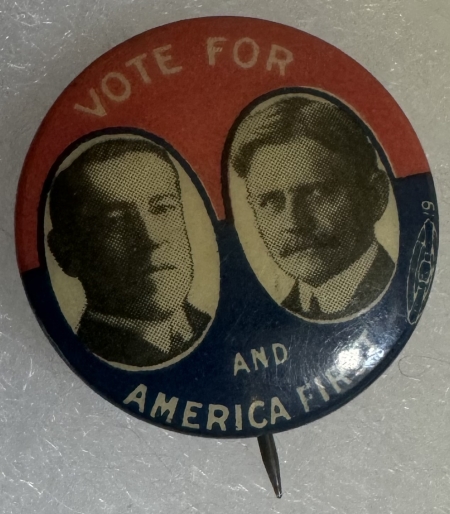 New Store Items 1912 WILSON-MARSHALL 7/8″ JUGATE CELLULOID CAMPAIGN BUTTON, GRAPHIC & near-MINT!