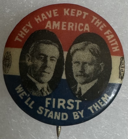 New Store Items 1912 WILSON-MARSHALL 7/8″ JUGATE CELLULOID CAMPAIGN BUTTON, GRAPHIC & near-MINT!