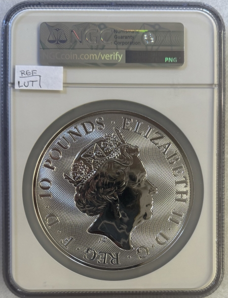 New Certified Coins 2020 GR. BRITAIN 10 OZ SILVER, 10 POUNDS “THE VALIANT”, NGC MS-69