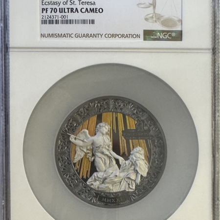 New Certified Coins 2021 PALAU ETERNAL SCULPTURES SILVER $20 ECSTACY OF ST. TERESA, NGC PF 70 UCAM!