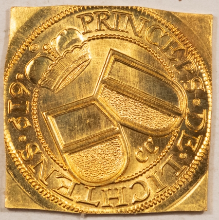 Gold Bullion UNDATED LIECHTENSTEIN GOLD CAROL MEDAL, 22KT  10 GR, .2947 AGW UNUSUAL & RARE!