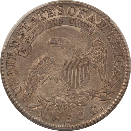 Early Halves 1818 CAPPED BUST HALF DOLLAR, O-109A – PCGS AU-50, TOUGH COIN! PREMIUM QUALITY!