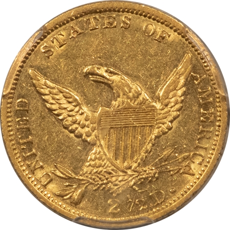 Gold 1838 $2.50 CLASSIC HEAD GOLD QUARTER EAGLE – PCGS AU-55, BRIGHT, LUSTROUS, PQ!