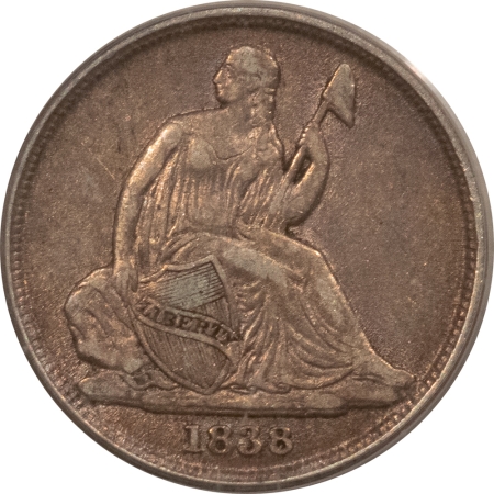 Liberty Seated Dimes 1838-O SEATED LIBERTY DIME, NO STARS – PCGS XF-45, REALLY TOUGH FIRST-YEAR COIN!