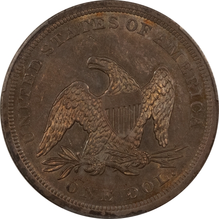 Liberty Seated Dollars 1841 $1 LIBERTY SEATED DOLLAR – PCGS AU-53, FRESH & NICE! EARLY DATE!