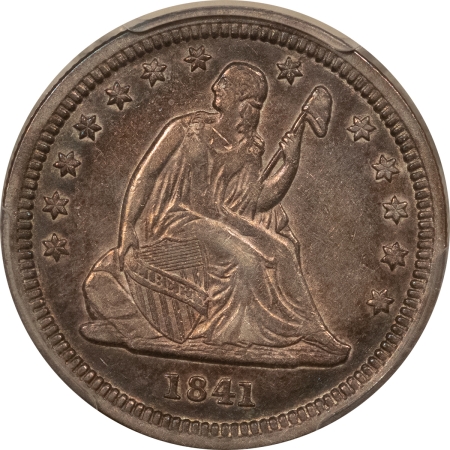 Liberty Seated Quarters 1841-O SEATED LIBERTY QUARTER – PCGS XF-45, NICE ORIGINAL COLOR!