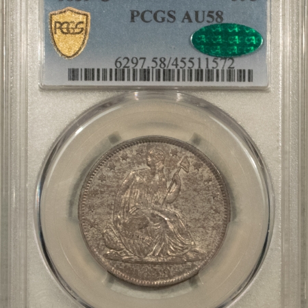 CAC Approved Coins 1859-O SEATED LIBERTY HALF DOLLAR – PCGS AU-58 CAC ORIGINAL W/ UNDERLYING LUSTER