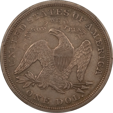 Liberty Seated Dollars 1868 $1 LIBERTY SEATED DOLLAR – PCGS AU-55, TOUGH DATE, NICE ORIGINAL