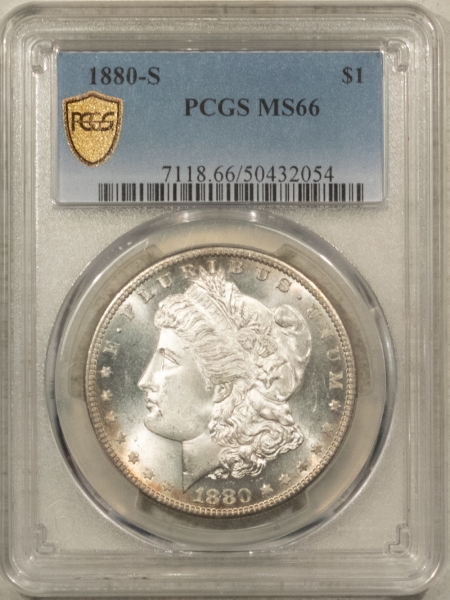 Morgan Dollars 1880-S $1 MORGAN DOLLAR – PCGS MS-66, FROSTY AND PREMIUM QUALITY!