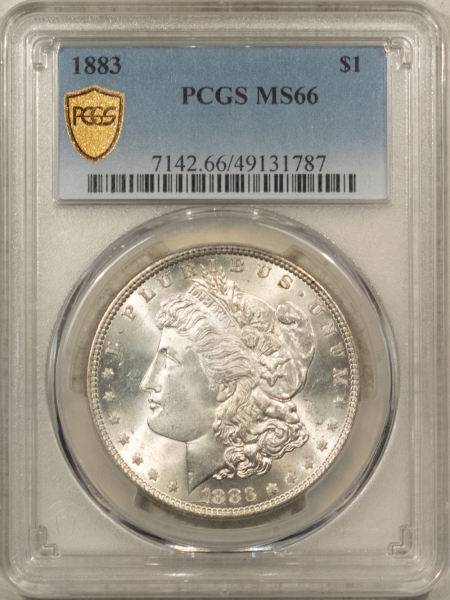 Morgan Dollars 1883 $1 MORGAN DOLLAR – PCGS MS-66, BLAST WHITE!