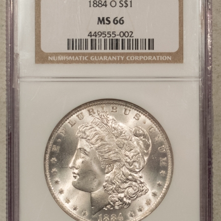 Morgan Dollars 1884-O $1 MORGAN DOLLAR – NGC MS-66, FRESH CREAMY WHITE & NICE!