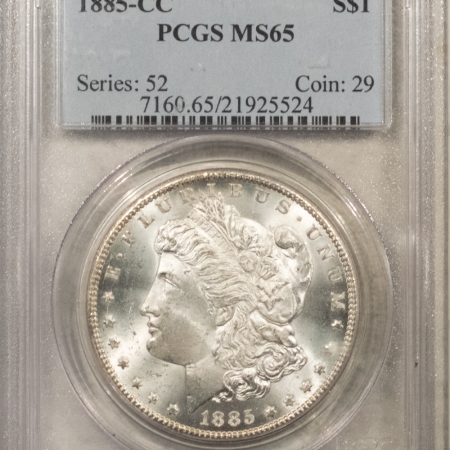 Morgan Dollars 1885-CC $1 MORGAN DOLLAR – PCGS MS-65, BLAST WHITE GEM CARSON CITY!