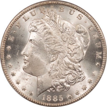 Morgan Dollars 1885-CC $1 MORGAN DOLLAR – PCGS MS-65, BLAST WHITE GEM CARSON CITY!