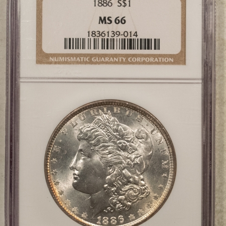 Morgan Dollars 1886 $1 MORGAN DOLLAR – NGC MS-66 BLAST WHITE!