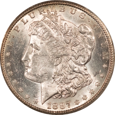 Morgan Dollars 1887-S $1 MORGAN DOLLAR – PCGS MS-61, FLASHY!