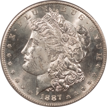 Morgan Dollars 1887-S $1 MORGAN DOLLAR – PCGS MS-64 BLAST WHITE!