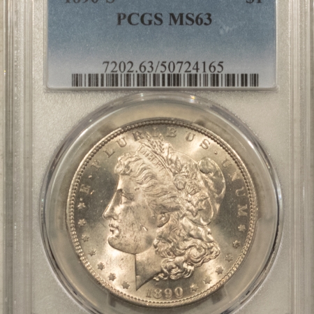 New Store Items 1890-S $1 MORGAN DOLLAR – PCGS MS-63, CHOICE AND NICE!