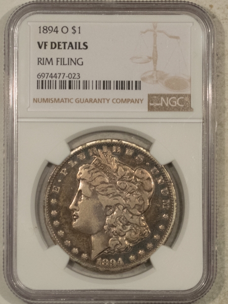 Morgan Dollars 1894-O $1 MORGAN DOLLAR – NGC VF DETAILS, RIM FILING