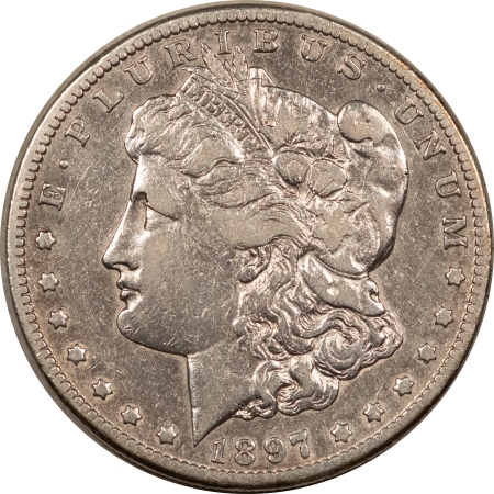 Morgan Dollars 1897-S $1 MORGAN DOLLAR – HIGH GRADE CIRCULATED EXAMPLE, CLEANED!