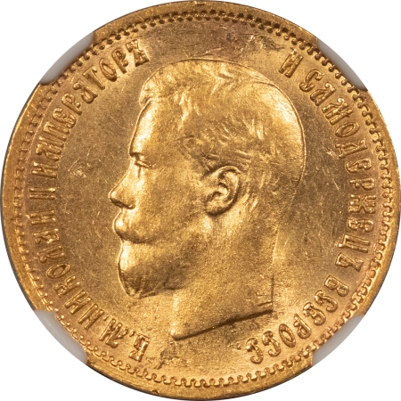 New Certified Coins 1899 O3 RUS. GOLD 10 R, Y-64 – NGC AU-58, LOOKS UNC, .2489 AGW