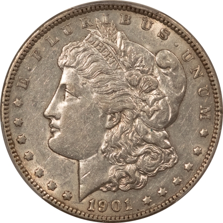 Morgan Dollars 1901 $1 MORGAN DOLLAR – PCGS AU-53, ORIGINAL LUSTER & NICE!