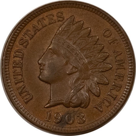 Indian 1903 INDIAN CENT – NICE HIGH GRADE NEARLY UNCIRCULATED, LOOKS CHOICE!