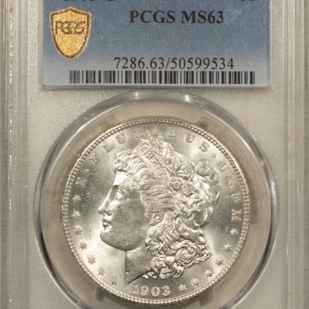 Morgan Dollars 1903-O $1 MORGAN DOLLAR – PCGS MS-63, BLAST WHITE & CHOICE! KEY-DATE!