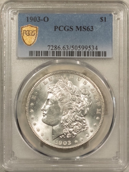 Morgan Dollars 1903-O $1 MORGAN DOLLAR – PCGS MS-63, BLAST WHITE & CHOICE! KEY-DATE!