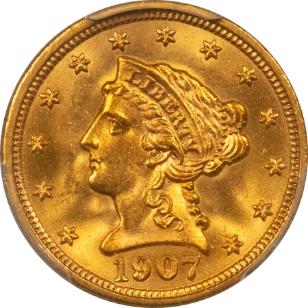 Gold 1907 $2.50 LIBERTY HEAD QUARTER EAGLE – PCGS MS-66, SUPERB & PREMIUM QUALITY!