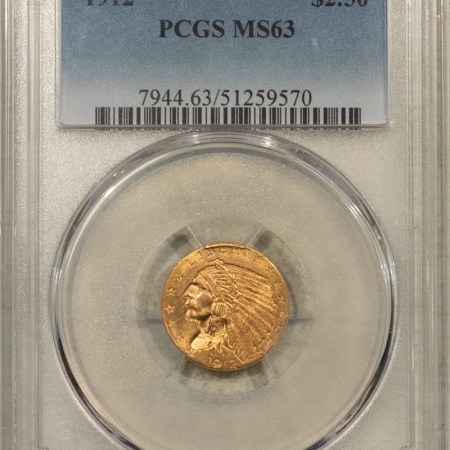 New Store Items 1912 $2.50 INDIAN GOLD QUARTER EAGLE – PCGS MS-63, CHOICE & ORIGINAL!