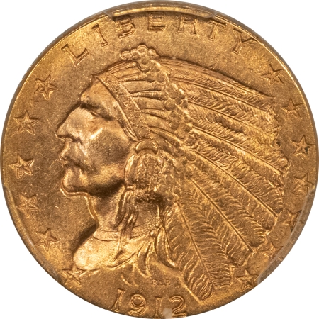 $2.50 1912 $2.50 INDIAN GOLD QUARTER EAGLE – PCGS MS-63, CHOICE & ORIGINAL!