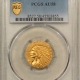 $2.50 1914 $2.50 INDIAN GOLD QUARTER EAGLE – PCGS MS-63, SCARCE SEMI-KEY DATE!