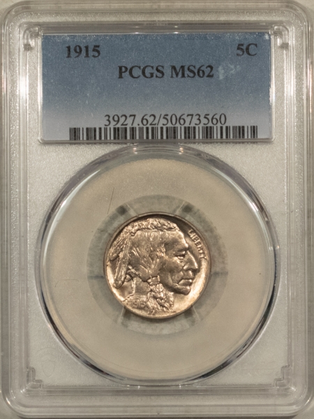 Buffalo Nickels 1915 BUFFALO NICKEL – PCGS MS-62, LOOKS 63+