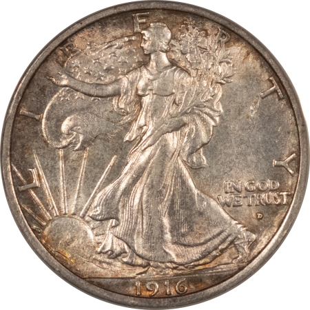 New Certified Coins 1916-D WALKING LIBERTY HALF DOLLLAR – ANACS AU-50, FRESH & PREMIUM QUALITY!