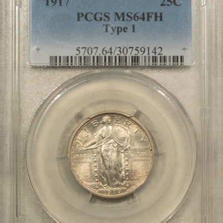 New Store Items 1917 STANDING LIBERTY QUARTER, TYPE 1 – PCGS MS-64 FH – PRETTY & LOOKS GEM!