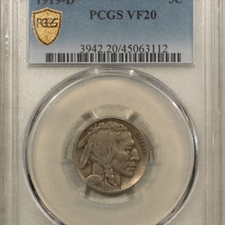 New Store Items 1919-D BUFFALO NICKEL – PCGS VF-20